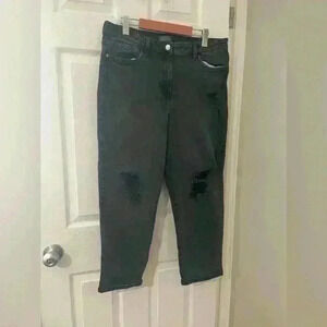 Papaya denim size 16 plus distressed black  denims super stretch